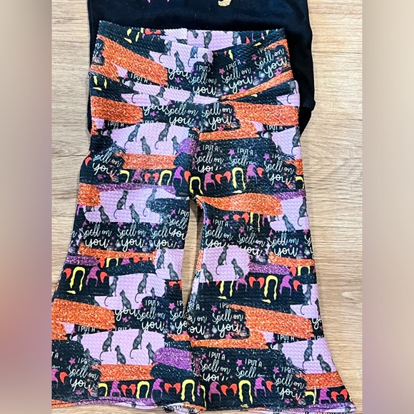 Hocus Pocus 6-12 Month Sanderson Sister Halloween Bell Bottoms Set - Picture 3 of 5